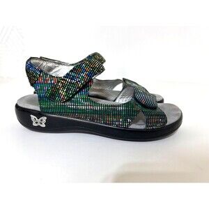 Alegria US 8 EU 38 Joy 360 Multi-Color Leather Sandals Open Toe Shoes